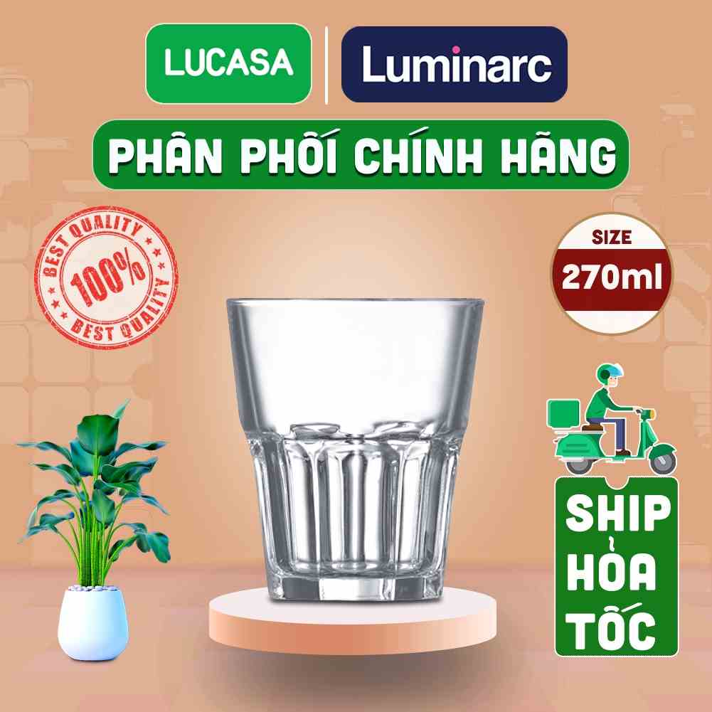 [Mã BMLTA35 giảm đến 35K đơn 99K] Ly Thủy Tinh Luminarc Granity 270ml - Loại Thấp Cường Lực L0781 | Phân Phối Chính Hãng