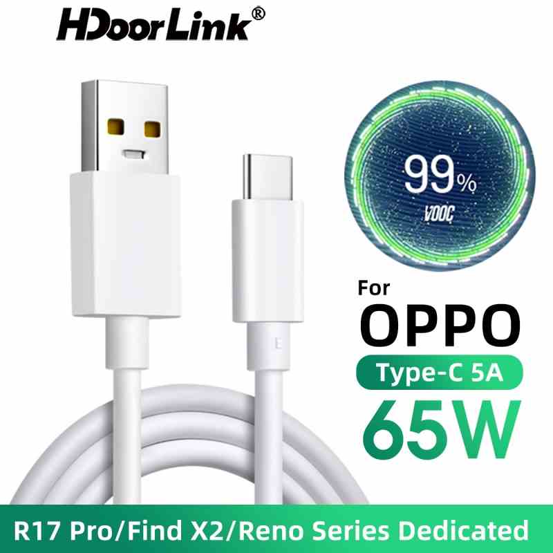 Dây cáp sạc nhanh HDOORLINK 65W cổng USB C 6.5A Type C dành cho Oppo