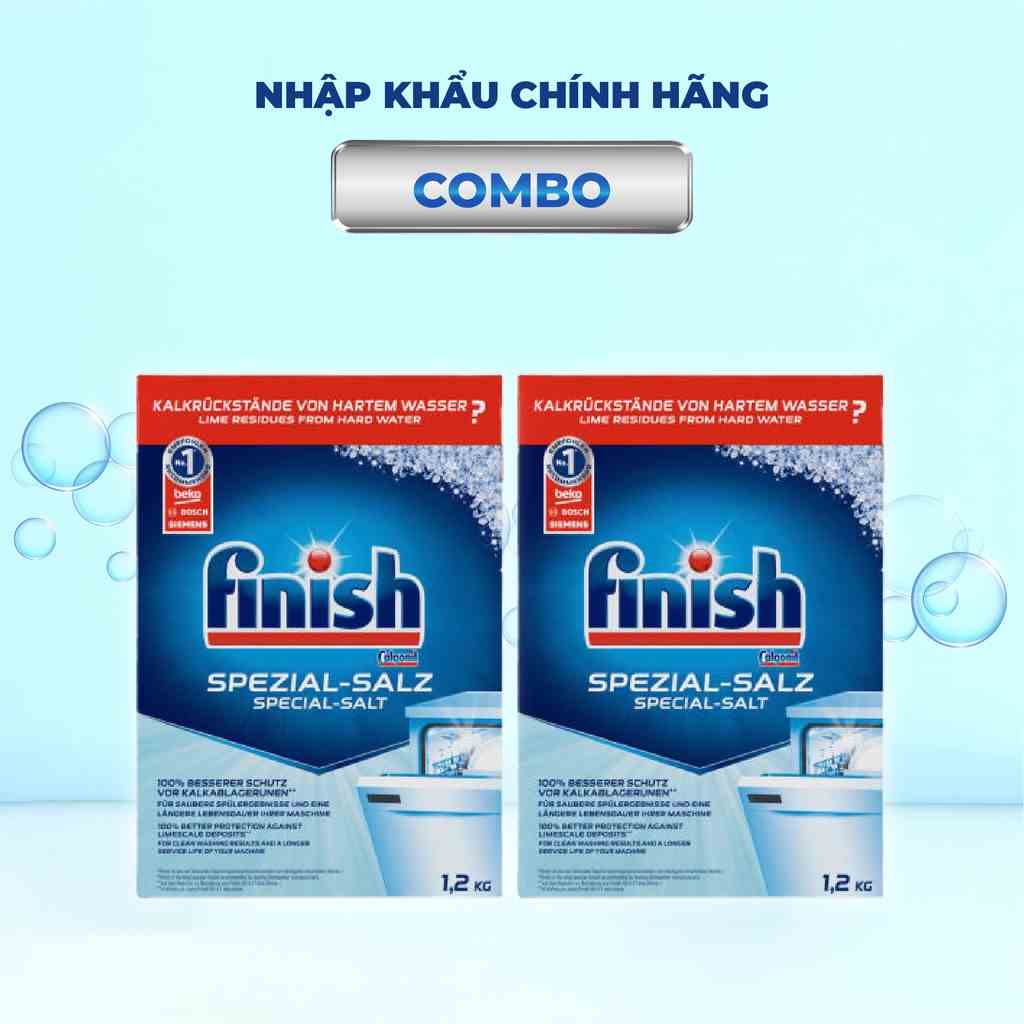 [Mã BMLT35 giảm đến 35K đơn 99K] Combo 2 hộp muối chất tẩy rửa Finish