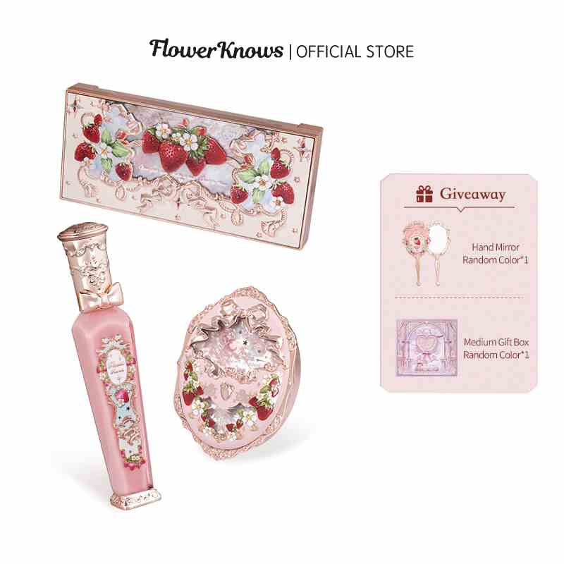 Set mỹ phẩm trang điểm Flower Knows gồm son môi + phấn má hồng 18.3g