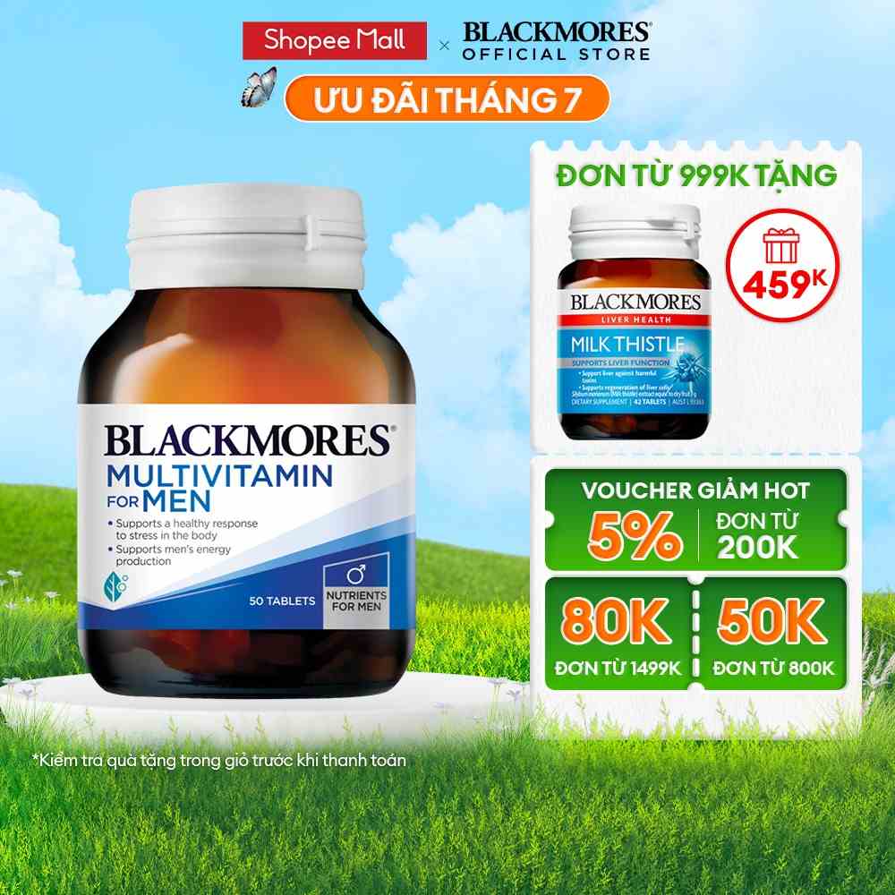 Vitamin Tổng Hợp Hỗ Trợ Sức Khỏe Nam Giới Blackmores Multivitamin For Men Lọ 50 Viên