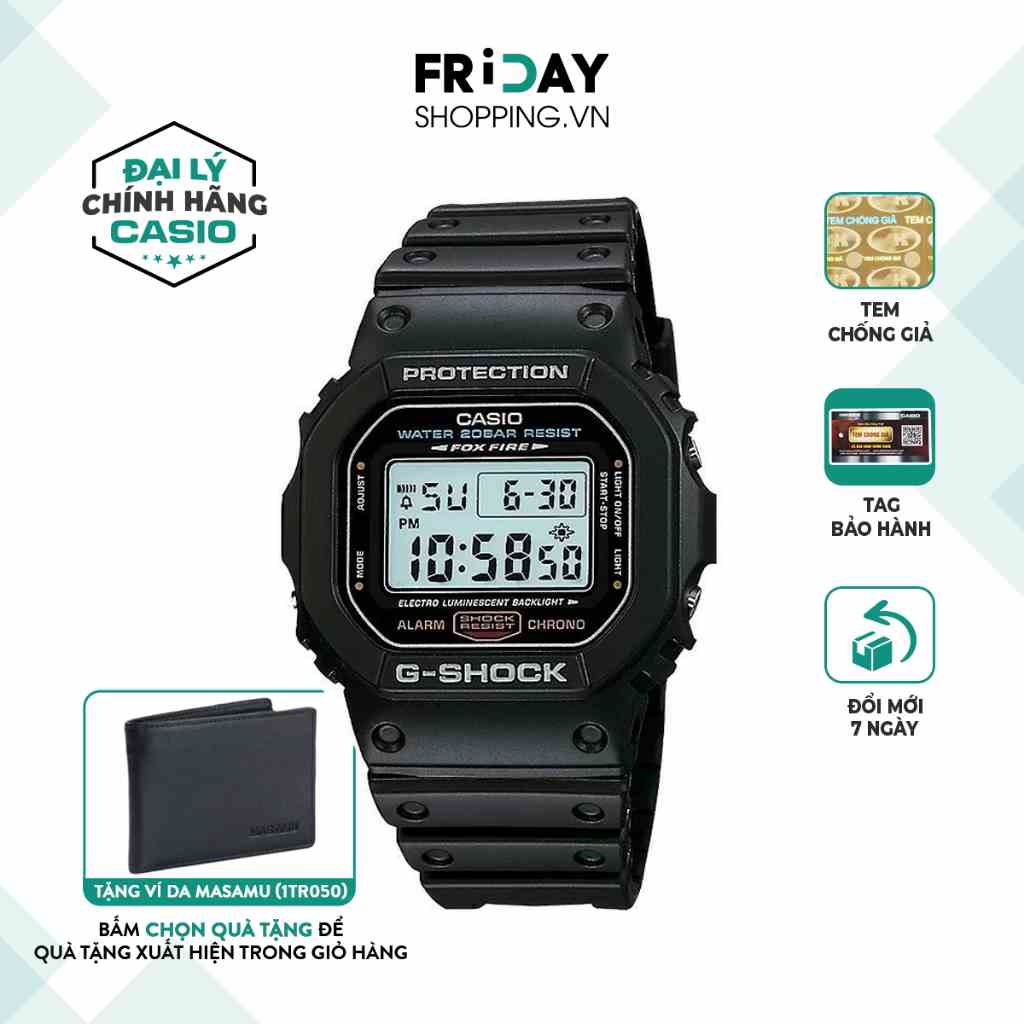 Đồng hồ nam Casio G-shock DW-5600E-1VDF chính hãng