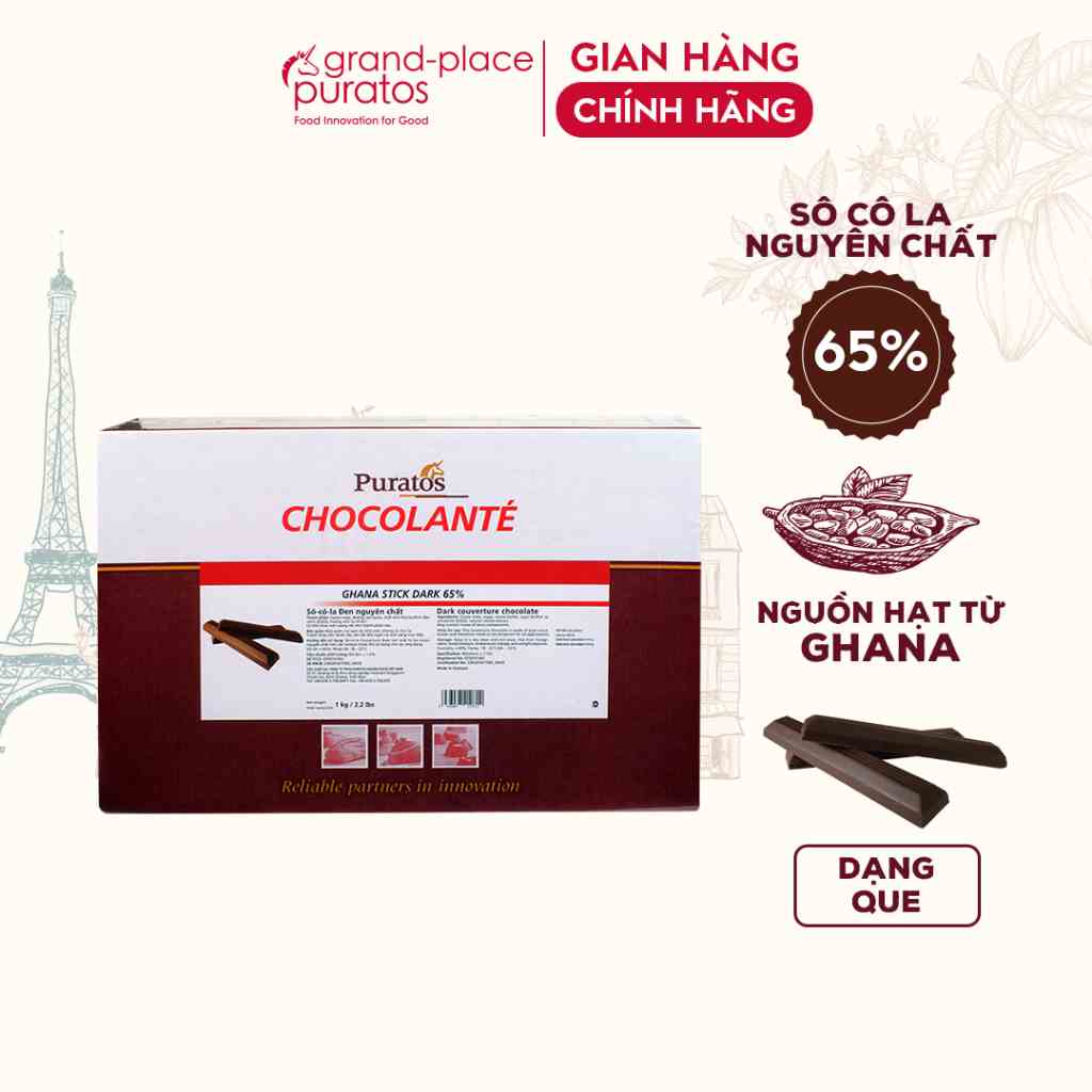 Socola Nguyên Chất Đen Hình Que Puratos Grand-Place VN - 1kg- R632-4021784