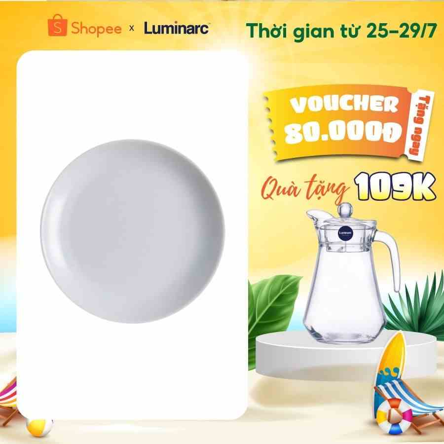 [Mã BMLTB35 giảm đến 35K đơn 99K] Bộ 6 Đĩa thuỷ tinh Luminarc Diwali Granit 19 - 25 - 27cm