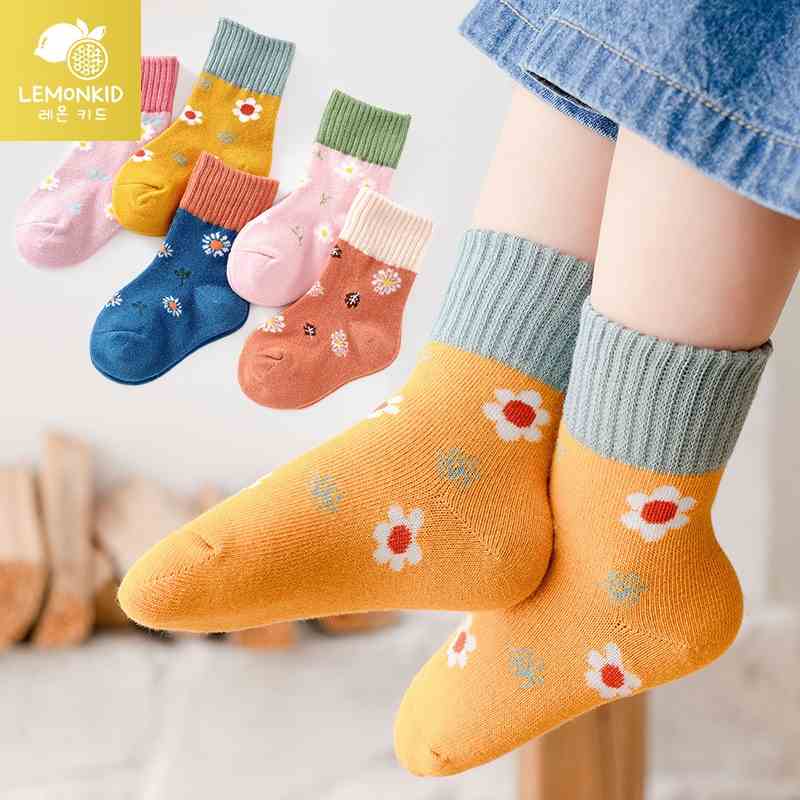 Vớ Lemonkid cotton ấm áp + thoáng khí cho bé trai và bé gái