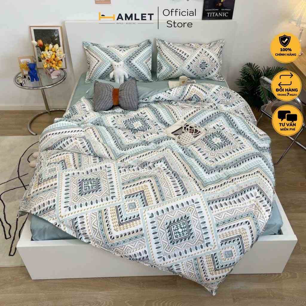 Bộ chăn ga gối Hamlet thổ cẩm chất Cotton Poly mẫu Hot Trend