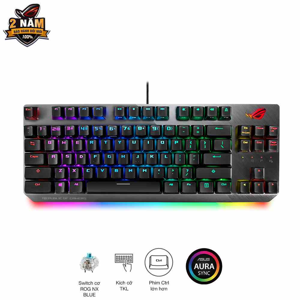 [Mã ELCL7 giảm 7% đơn 300K] Bàn phím Asus ROG STRIX SCOPE NX TKL - Hàng chính hãng