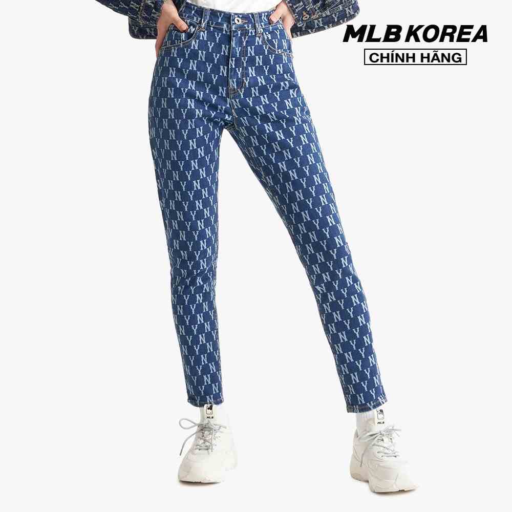 MLB - Quần jeans nữ phom skinny Monogram 3FDPM0521-50BLS