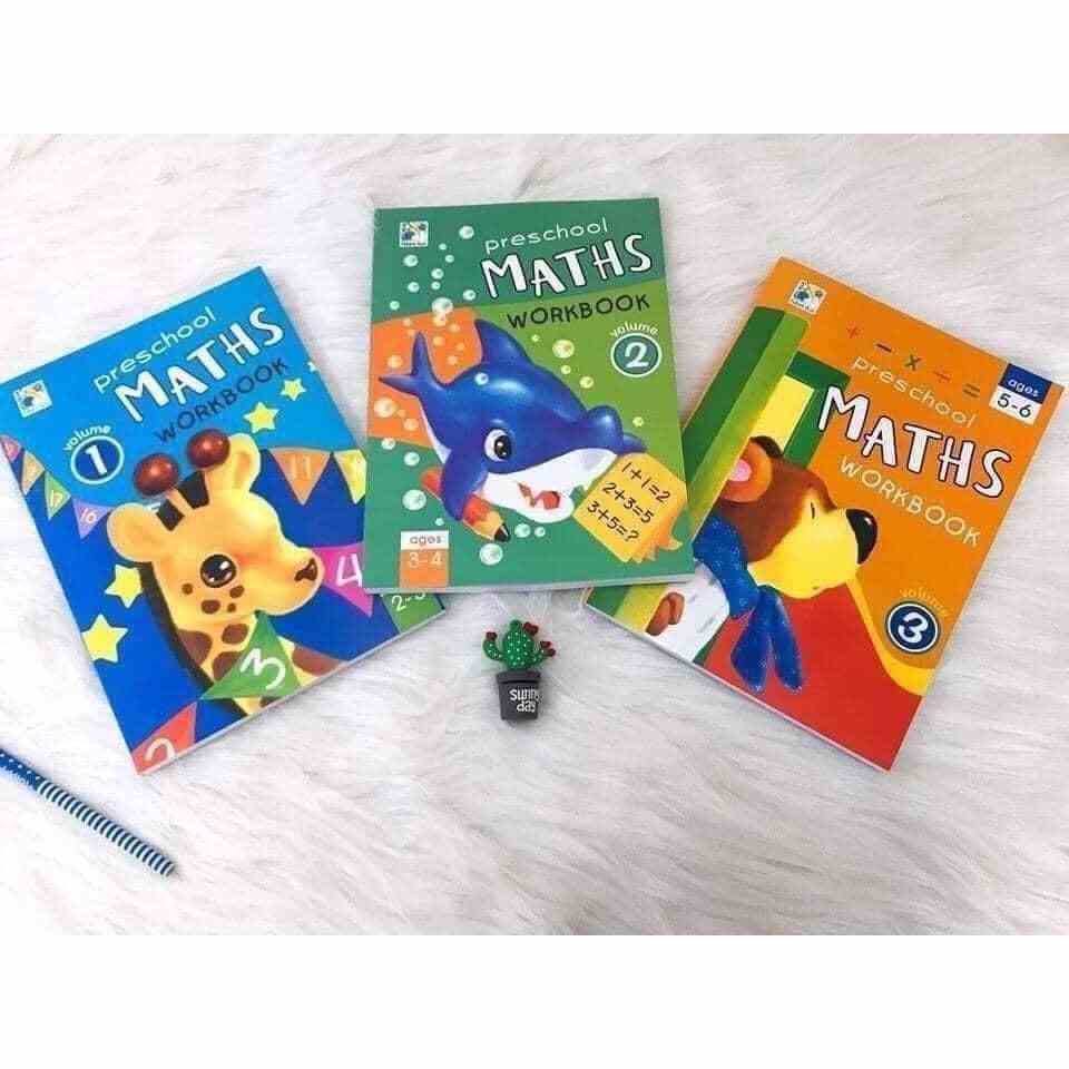 Vở viết Preschool Maths workbook 3 cuốn