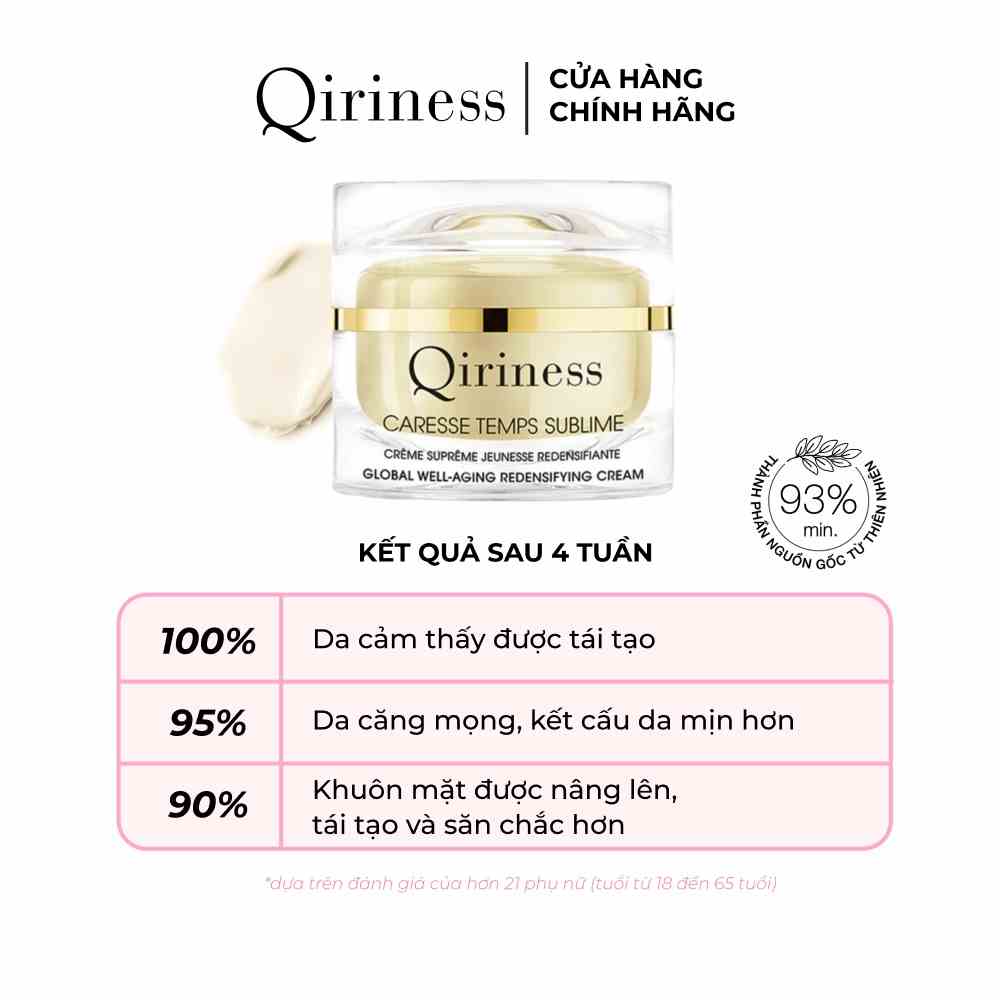 Kem dưỡng ngày chống lão hoá làm săn chắc và thúc đẩy tái tạo da Qiriness Global Well-Aging Redensifying Cream 50ml;