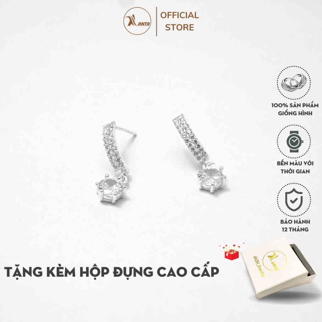 [Mã BMLTB35 giảm đến 35K đơn 99K] Bông tai bạc ATJ9081 , hoa tai nữ nụ đá stone bud ANTA Jewelry