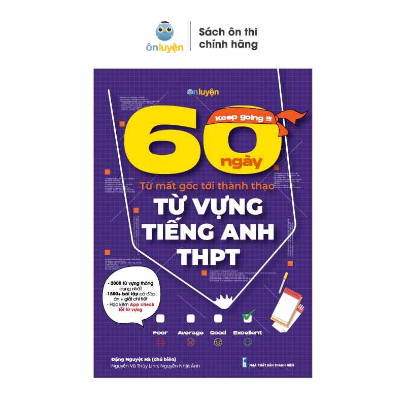 Sách 60 ngày từ mất gốc tới thành thạo Từ vựng Tiếng Anh THPT - Nhà sách Ôn luyện