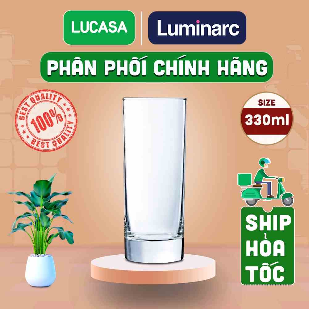 [Mã BMLTB35 giảm đến 35K đơn 99K] Ly Thủy Tinh Luminarc Islande 330ml - Loại Cao L0614 | Phân Phối Chính Hãng