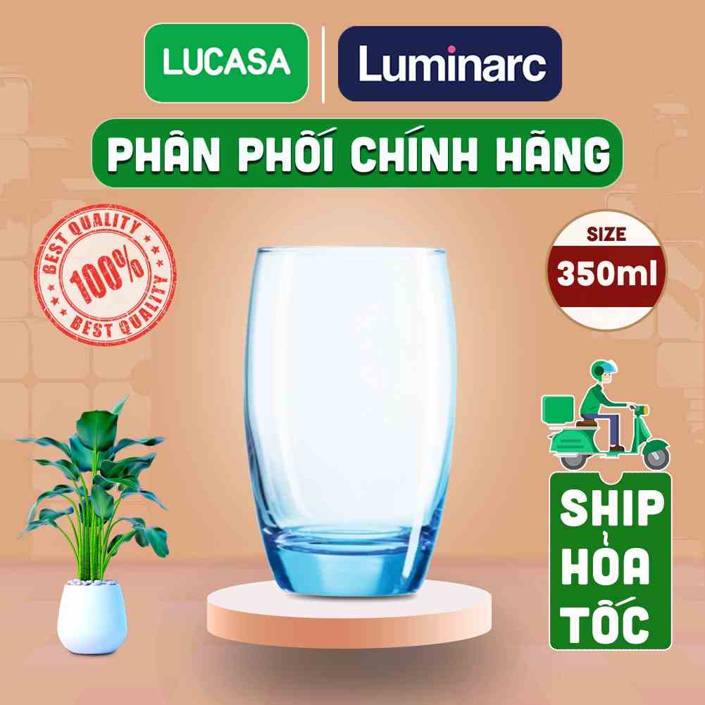 [Mã BMLTB35 giảm đến 35K đơn 99K] Ly Thủy Tinh Luminarc Salto Blue 350ml - Loại Cao L1585 | Phân Phối Chính Hãng