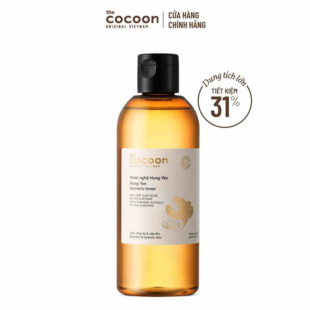 Bigsize - Nước nghệ Hưng Yên (toner) Cocoon làm sáng da & cấp ẩm 310ml