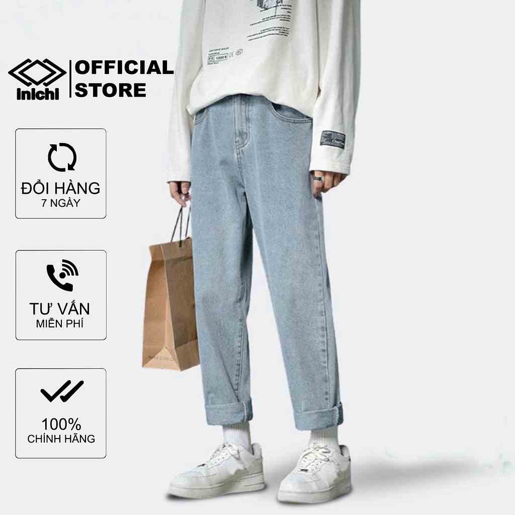 [Mã BMLT30 giảm đến 30K đơn 299K] Quần baggy jean nam nữ thời trang Inichi Q901 ống rộng