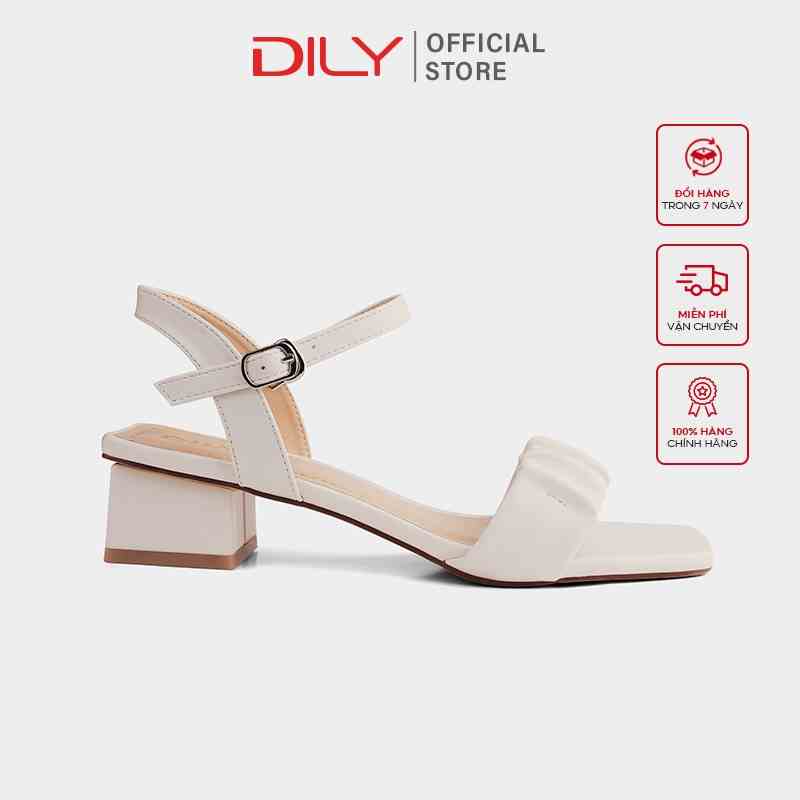 Giày sandal nữ DILY gót vuông quai nhún cao 3cm_AA0261