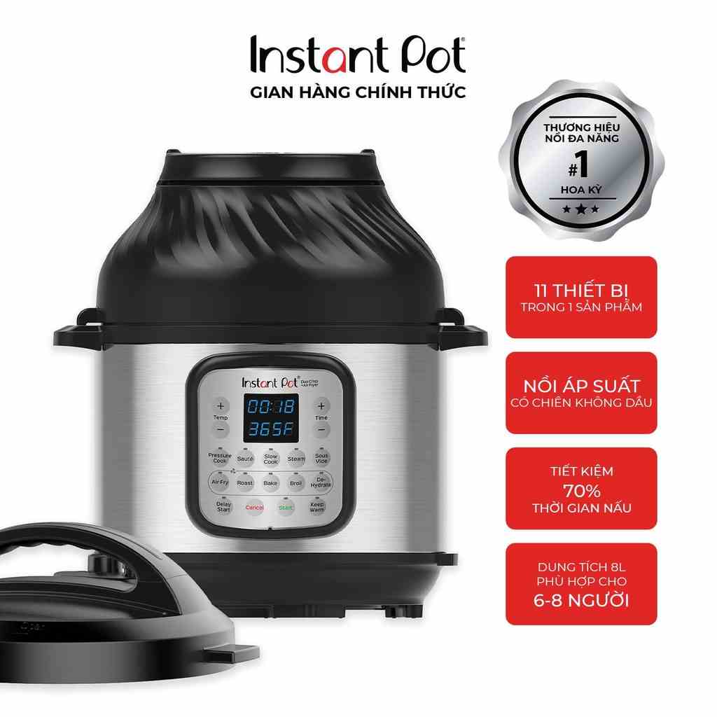 Nồi áp suất có chiên không dầu đa năng Instant Pot Duo Crisp™ 11-in-1, 8L, Bảo hành chính hãng