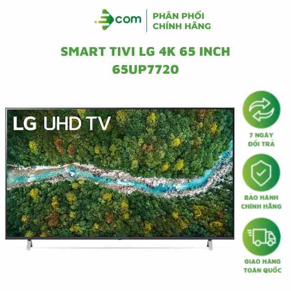 Smart Tivi LG 4K UHD 65 inch 65UP7720PTC mới 2021, hệ điều hành WebOS, tìm kiếm bằng giọng nói