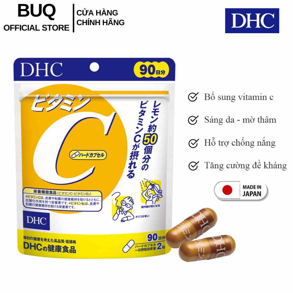 Viên Uống DHC Bổ Sung Vitamin C Nhật Bản Làm Đẹp Da Và Mờ Thâm Mụn Nhật Bản 30 Và 90 Ngày