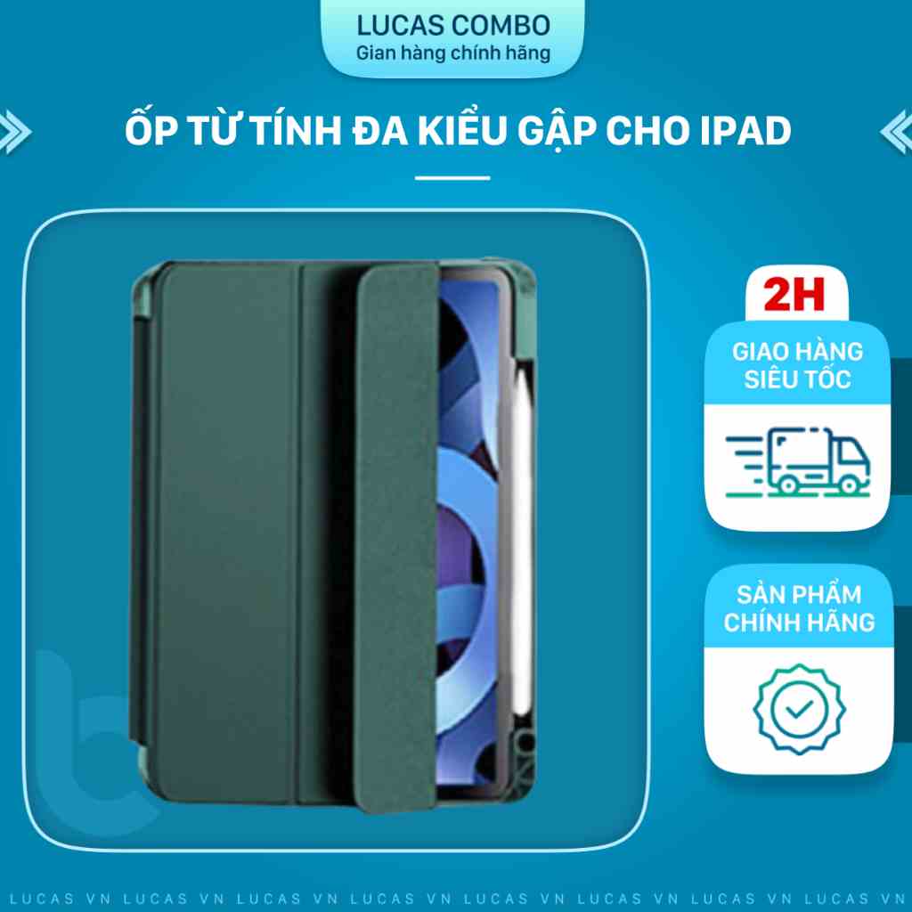 Ốp Lưng/Bao Da IPad WIWU Magnetic Folio Mặt Lưng Trong, Có Thể Tháo Rời Nắp 2in1