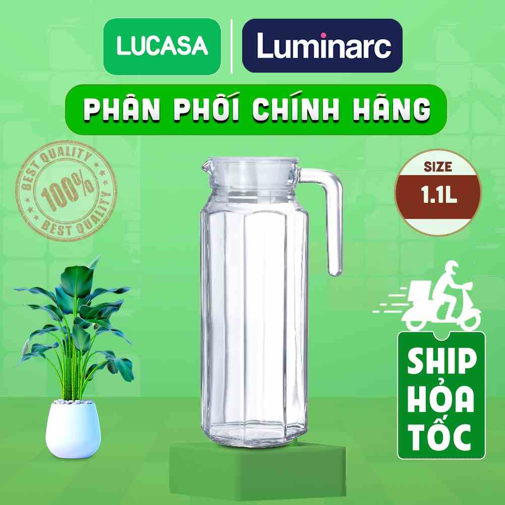 [Mã BMLTA35 giảm đến 35K đơn 99K] Bình Nước Thủy Tinh Luminarc Octime 1.1L - L2664 | Phân Phối Chính Hãng