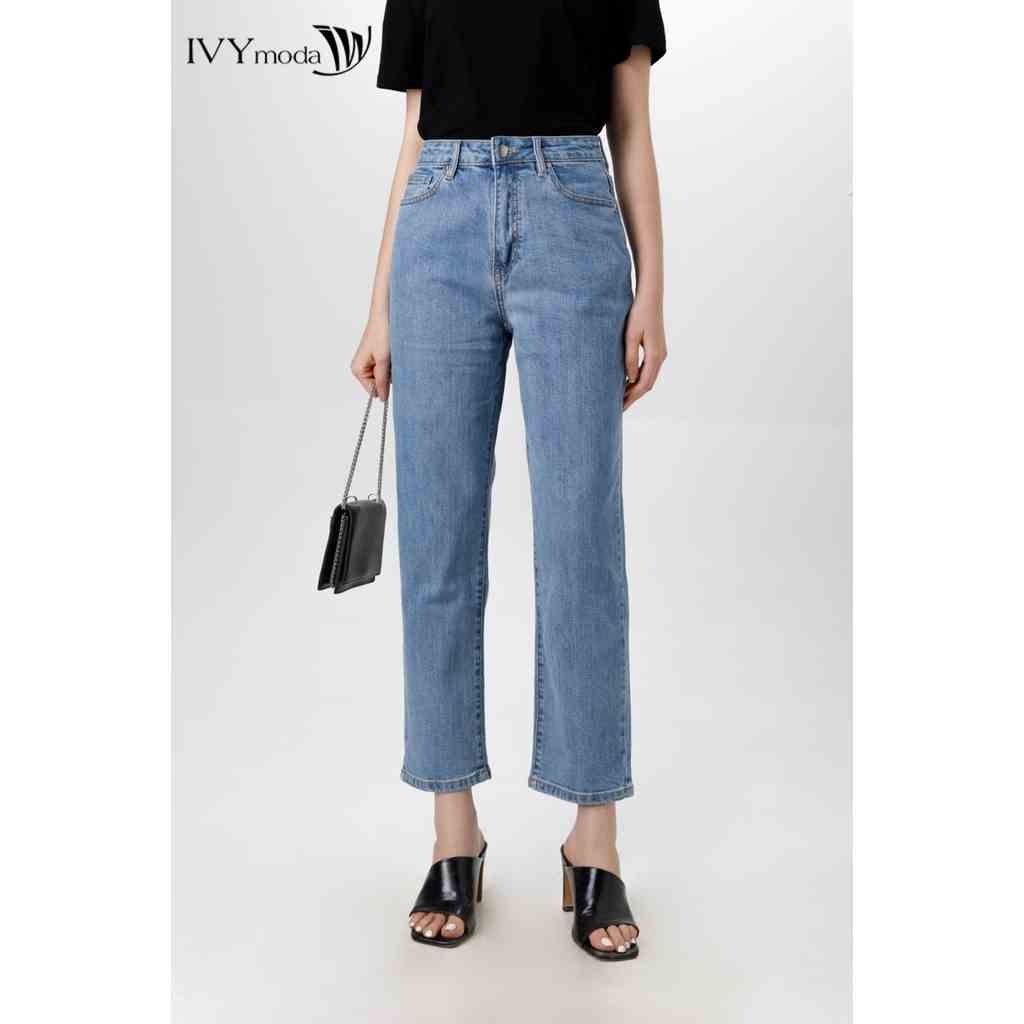 Quần jean nữ dáng vừa IVY moda MS 25B8866