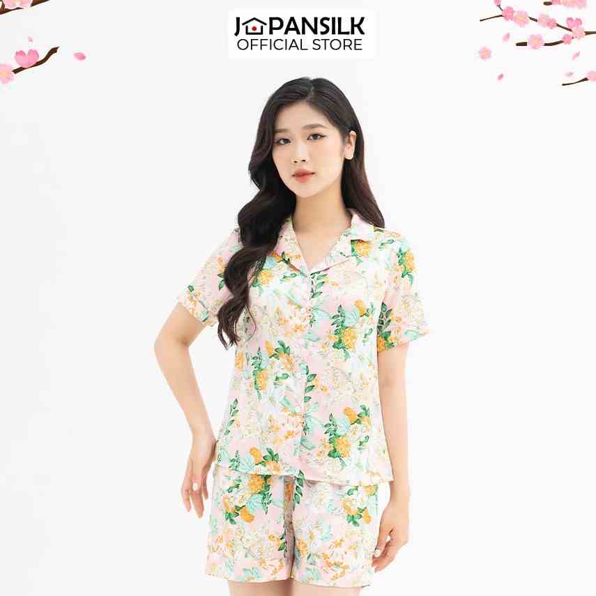 [Mã BMLTA35 giảm đến 35K đơn 99K] Pijama Lụa Nhật Cao Cấp JAPAN SILK Tay Ngắn Quần Cộc Họa Tiết Vintage BC059