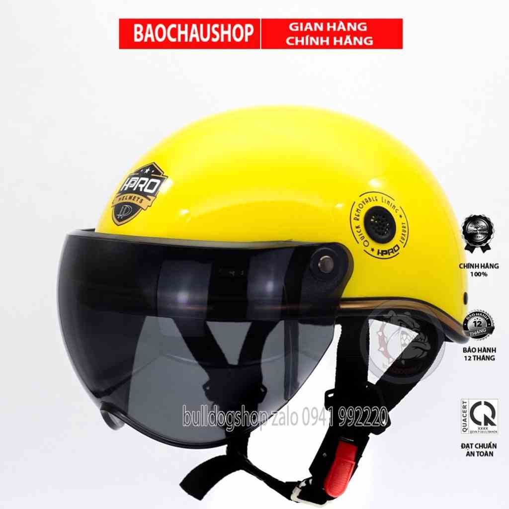 [Mã BMLTB35 giảm đến 35K đơn 99K] Mũ Bảo Hiểm Nửa Đầu HP Helmet 03B Gắn Kính B1 - Bulldogshop