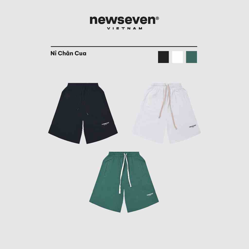 Quần Short Đùi Unisex N7 NEWSEVEN Basic nam nữ form rộng Local Brand