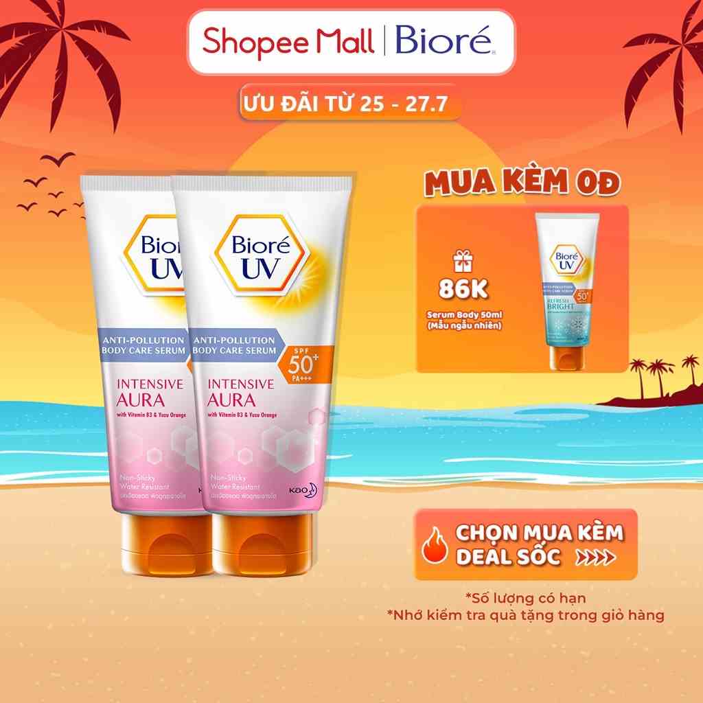 Combo 2 Serum Chống Nắng Dưỡng Thể Kháng Bụi - Sáng Da Mịn Màng Bioré 150ml