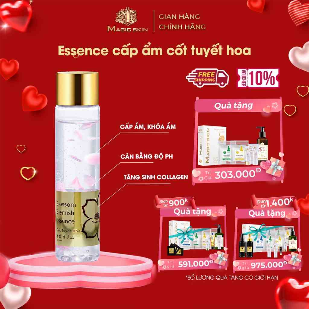 Essence cấp ẩm Cốt Tuyết Hoa Magic Skin Blossom Blemish Essence 155ml