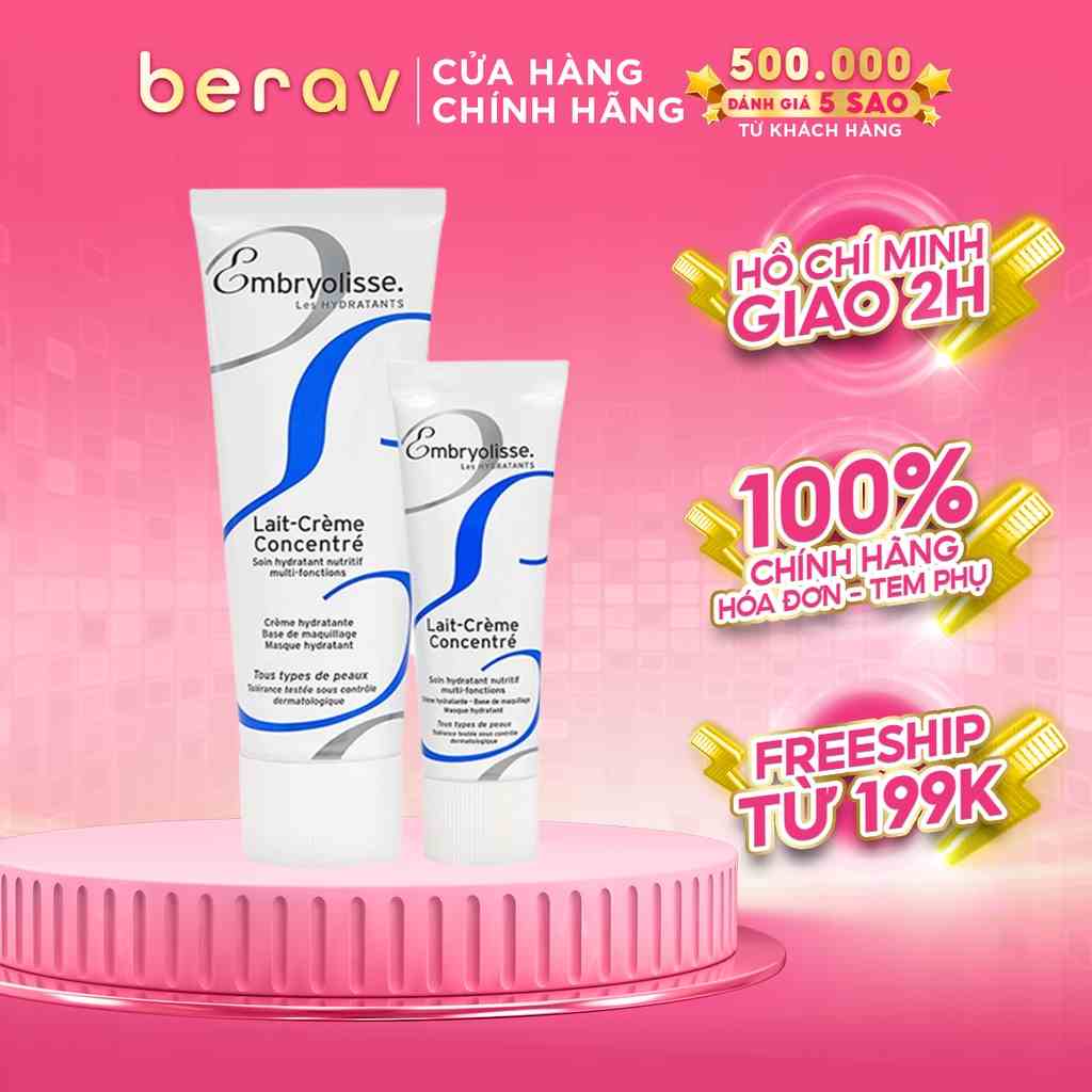 Kem Dưỡng Ẩm, Sáng Bóng, Siêu Phục Hồi Da Embryolisse Lait Creme Concentre (2/30/75ml)