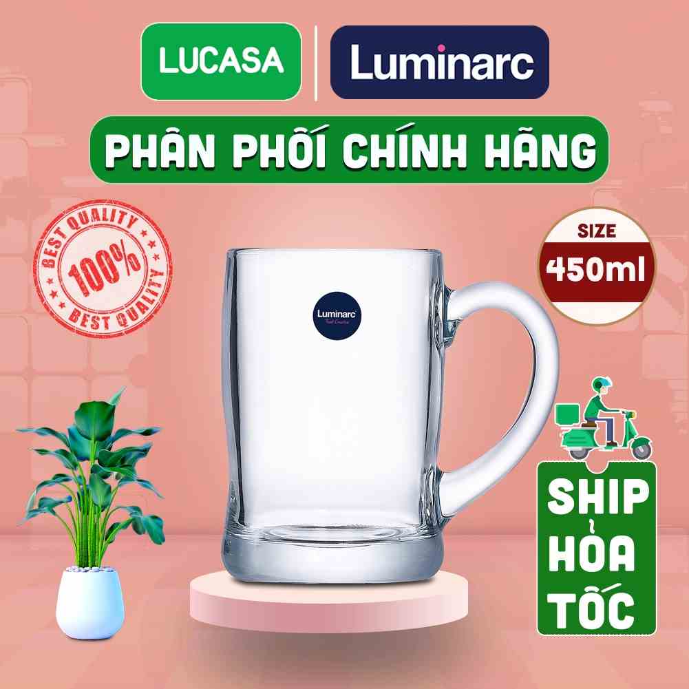 [Mã BMLTA35 giảm đến 35K đơn 99K] Ly Bia Thủy Tinh Luminarc Benidorm 450ml - L2616 | Phân Phối Chính Hãng