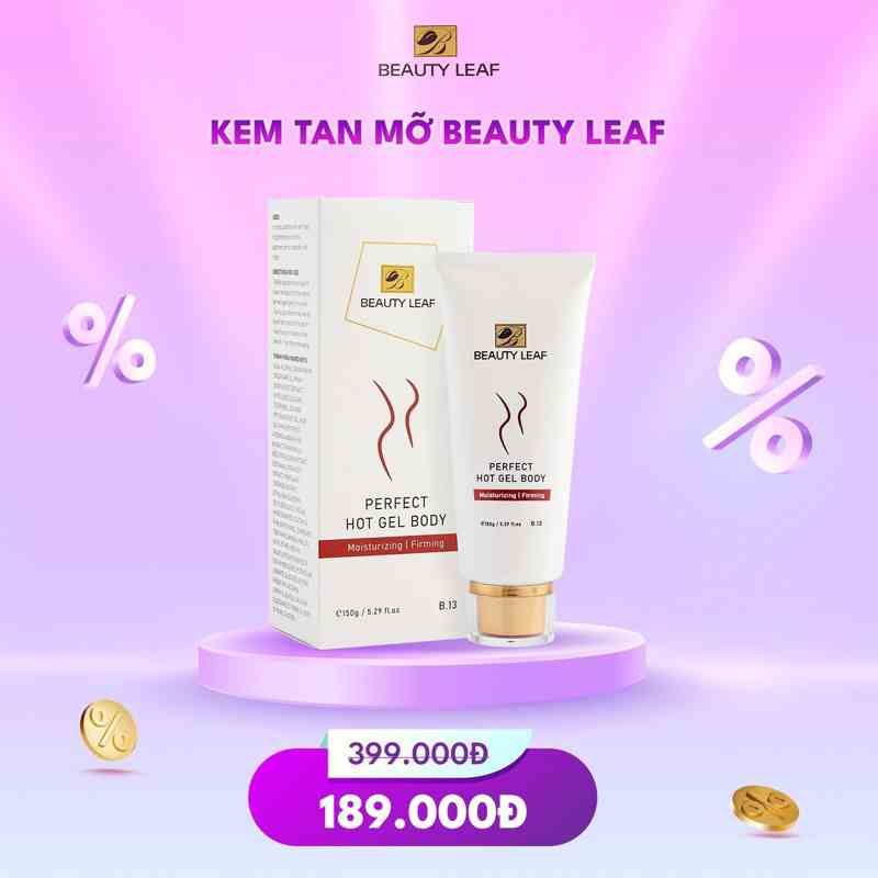 [Mã BMTTC60K giảm đến 60K đơn 50K] [GOLDEN HEALTH] Kem Tan Mỡ Perfect Hot Gel Body Beauty Leaf 150ml