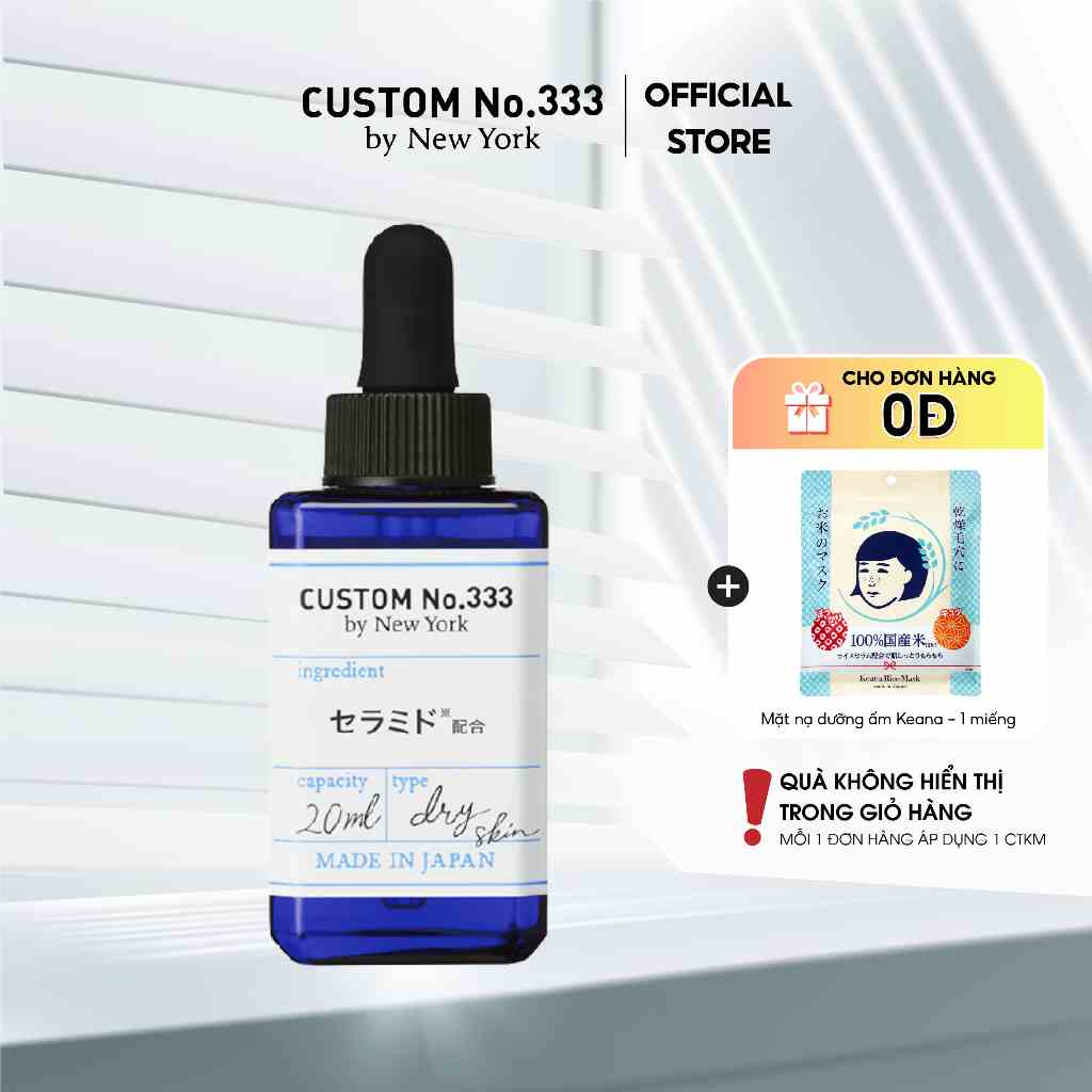 [Mã BMLTA35 giảm đến 35K đơn 99K] Tinh Chất Ceramide Làm Dịu Và Phục Hồi Da Custom No.333 by NY Ceramide Serum 20 mL