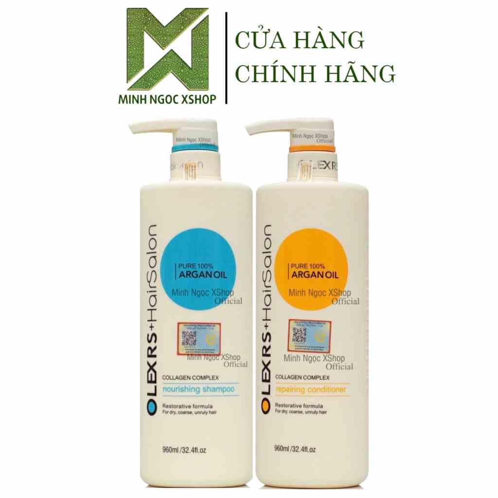 Dầu gội xả Olexrs Hair Salon 960ml, phục hồi, chống rụng kích mọc tóc