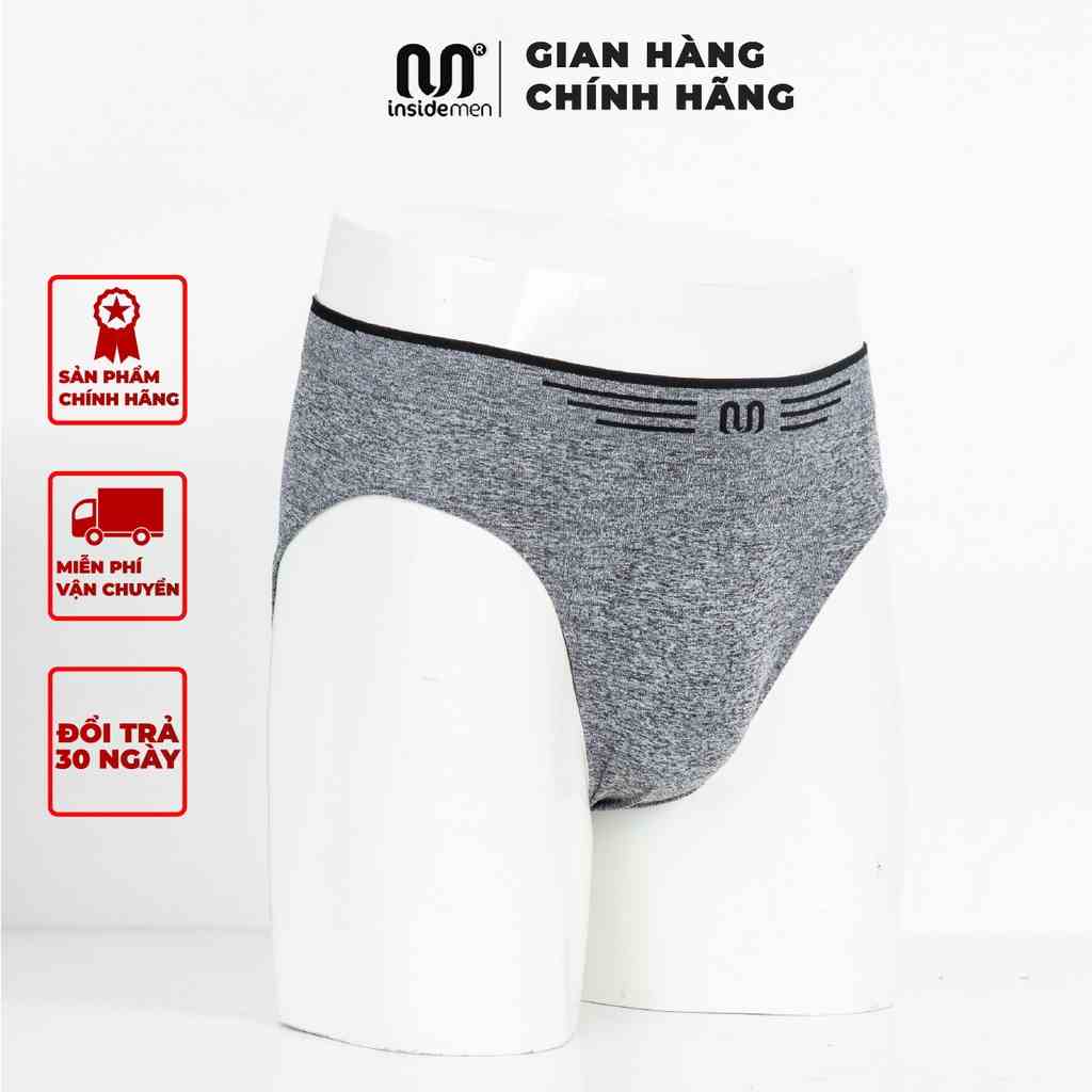 Quần lót nam INSIDEMEN cao cấp kiểu Brief thiết kế không đường may chất liệu mềm mịn siêu thoáng IBF001