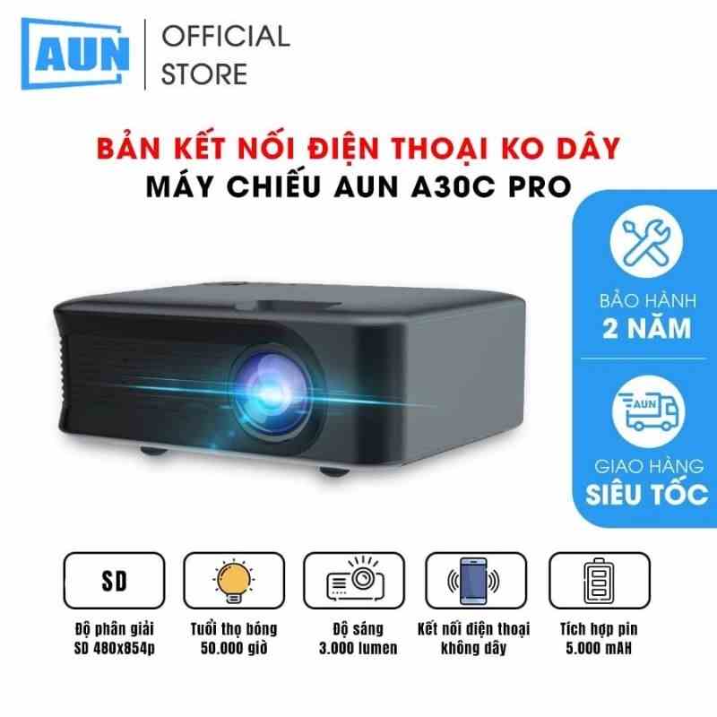 [Mã BMLTB35 giảm đến 35K đơn 99K] Máy chiếu mini Aun A30c - có nguồn điện riêng