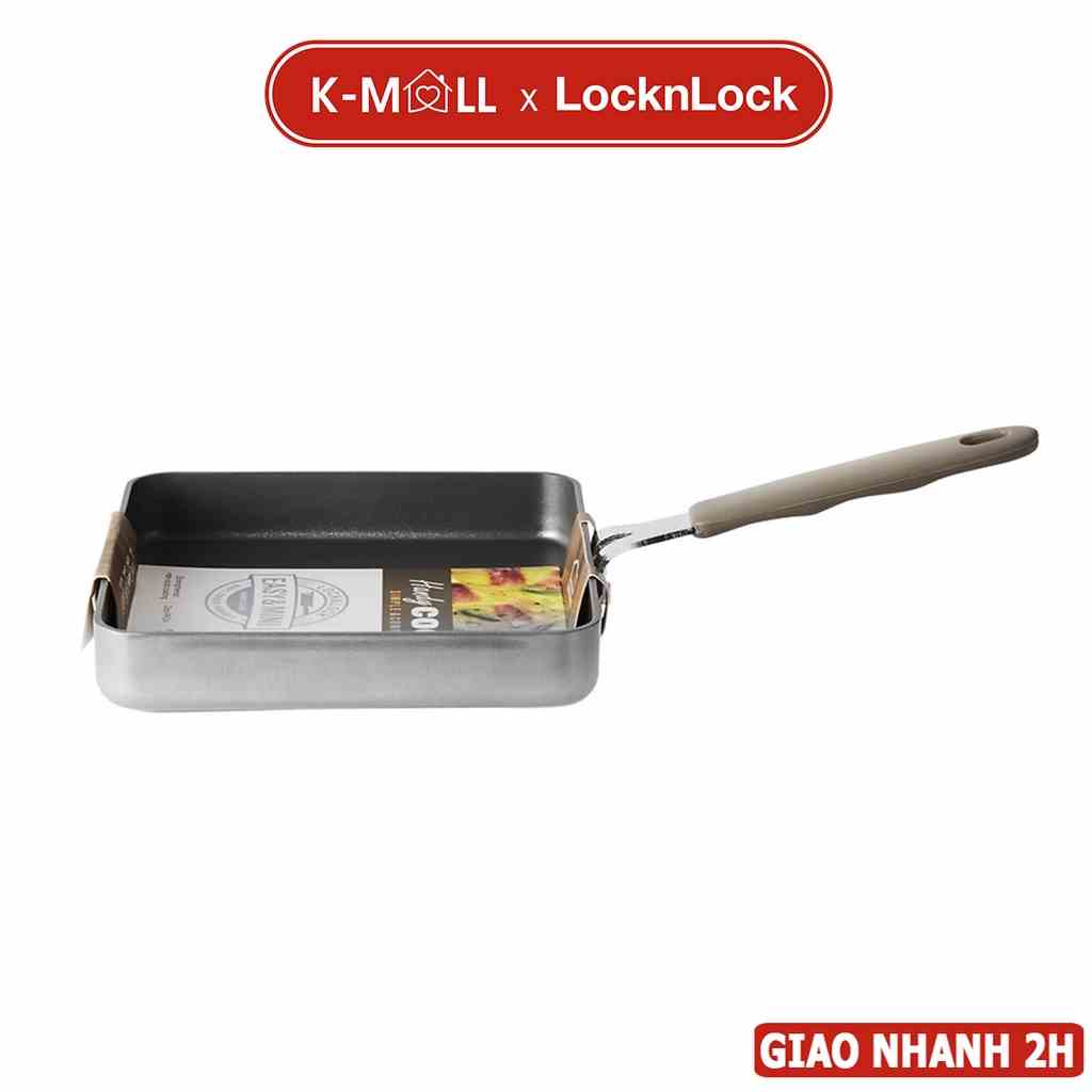 Chảo vuông LocknLock Handycook 14cm nhỏ gọn tiện lợi Màu xám LHD1146, KHÔNG DÙNG TRÊN BẾP TỪ - K-MALL