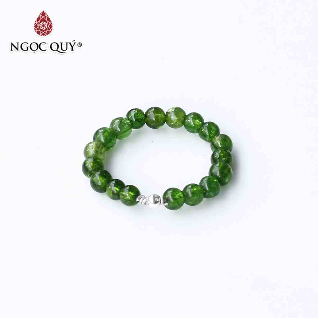 Nhẫn đá diopside lõi bạc - Ngọc Quý