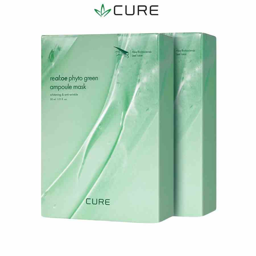 Mặt Nạ Thạch Lô Hội Cấp Ẩm Dưỡng Da CURE Real OE Hộp 10 Miếng