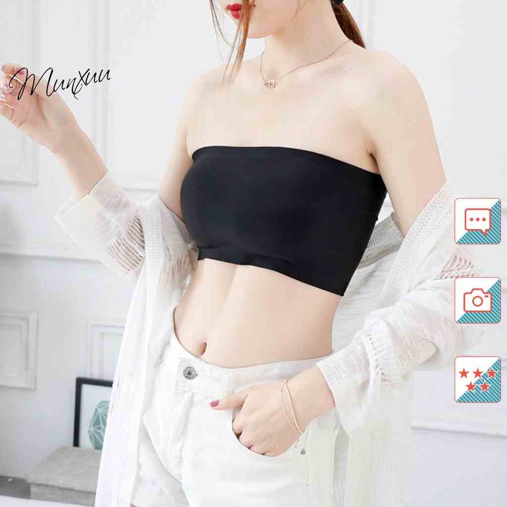 Áo quây ngực Su co dãn ôm body có đệm mút - MUNXUU BR06