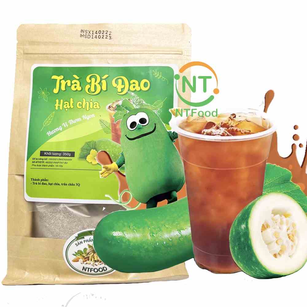 [Mã BMLTB35 giảm đến 35K đơn 99K] Set nguyên liệu pha Trà Bí đao Hạt chia 360g (10 - 15 ly) NTFood - Nhất Tín Food