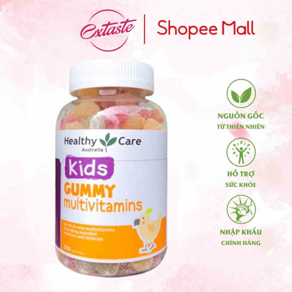 Kẹo dẻo bổ sung vitamin tổng hợp cho bé Healthy Care Kids Gummy Multivitamins 250 viên