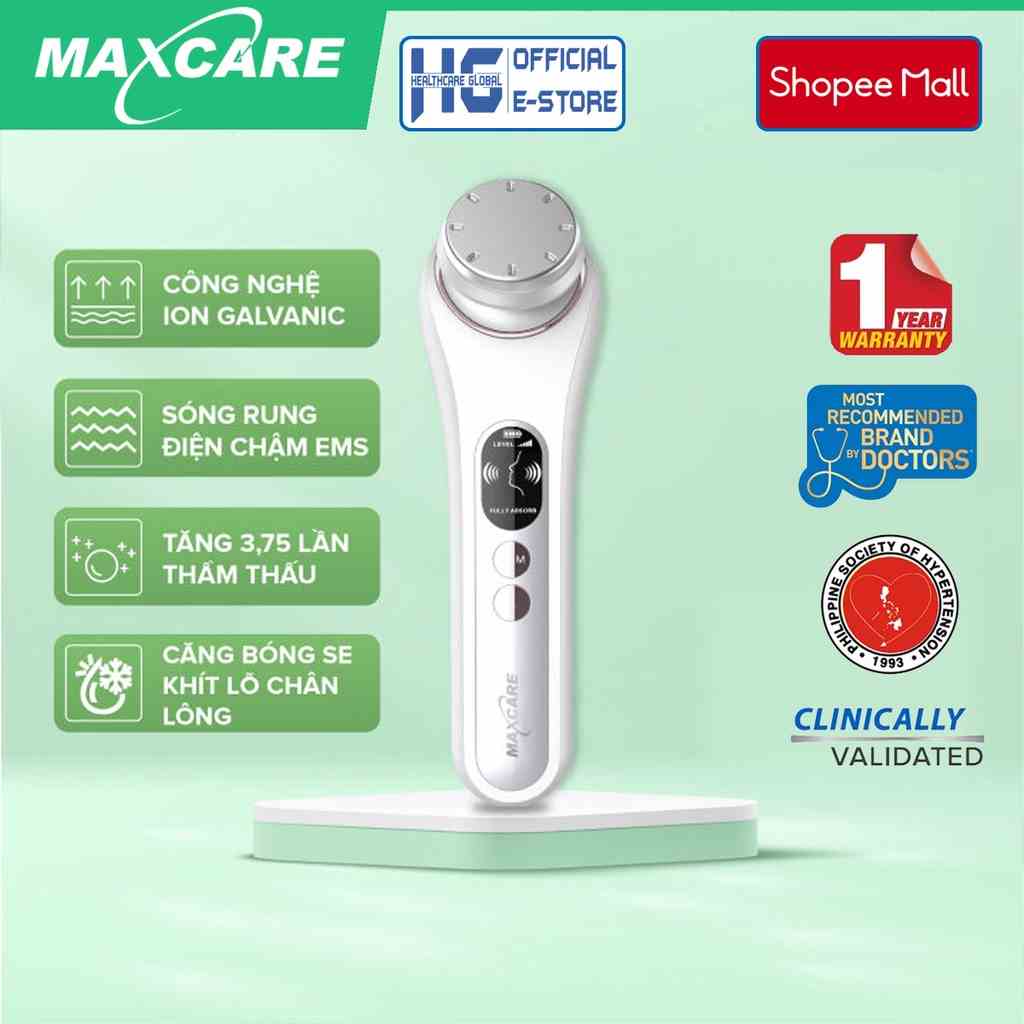 Máy Đẩy Tinh Chất ION Nóng Lạnh Maxcare Max888PRO | Làm sạch sâu - Cấp ẩm - Trẻ hoá da - Thương Hiệu Nhật Bản