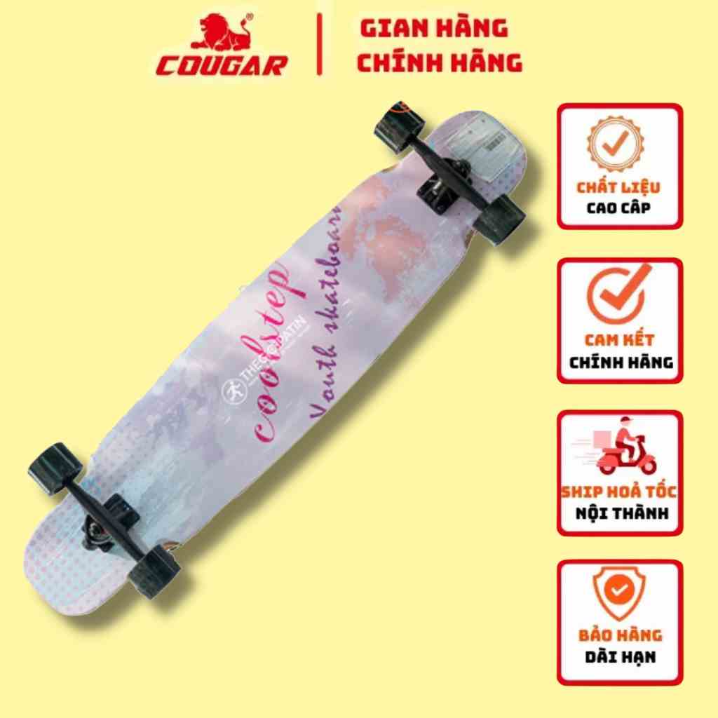 Ván Trượt Cougar-Longboard HPKE-08 Cao Cấp, Mặt Nhám Dành Cho Người Lớn Và Trẻ Em