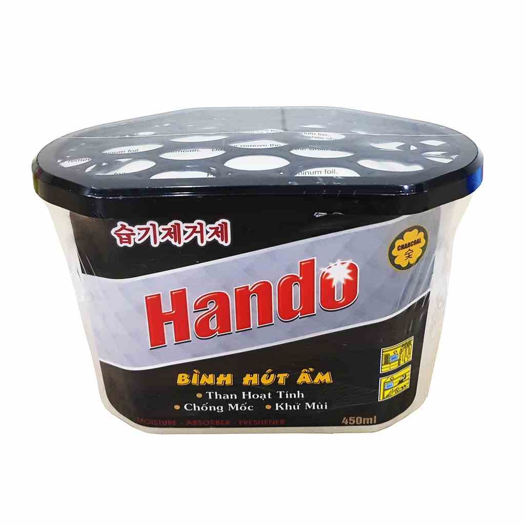 [Mã BMLTA35 giảm đến 35K đơn 99K] Bình hút ẩm than hoạt tính khử mùi ẩm mốc 450ml Hando