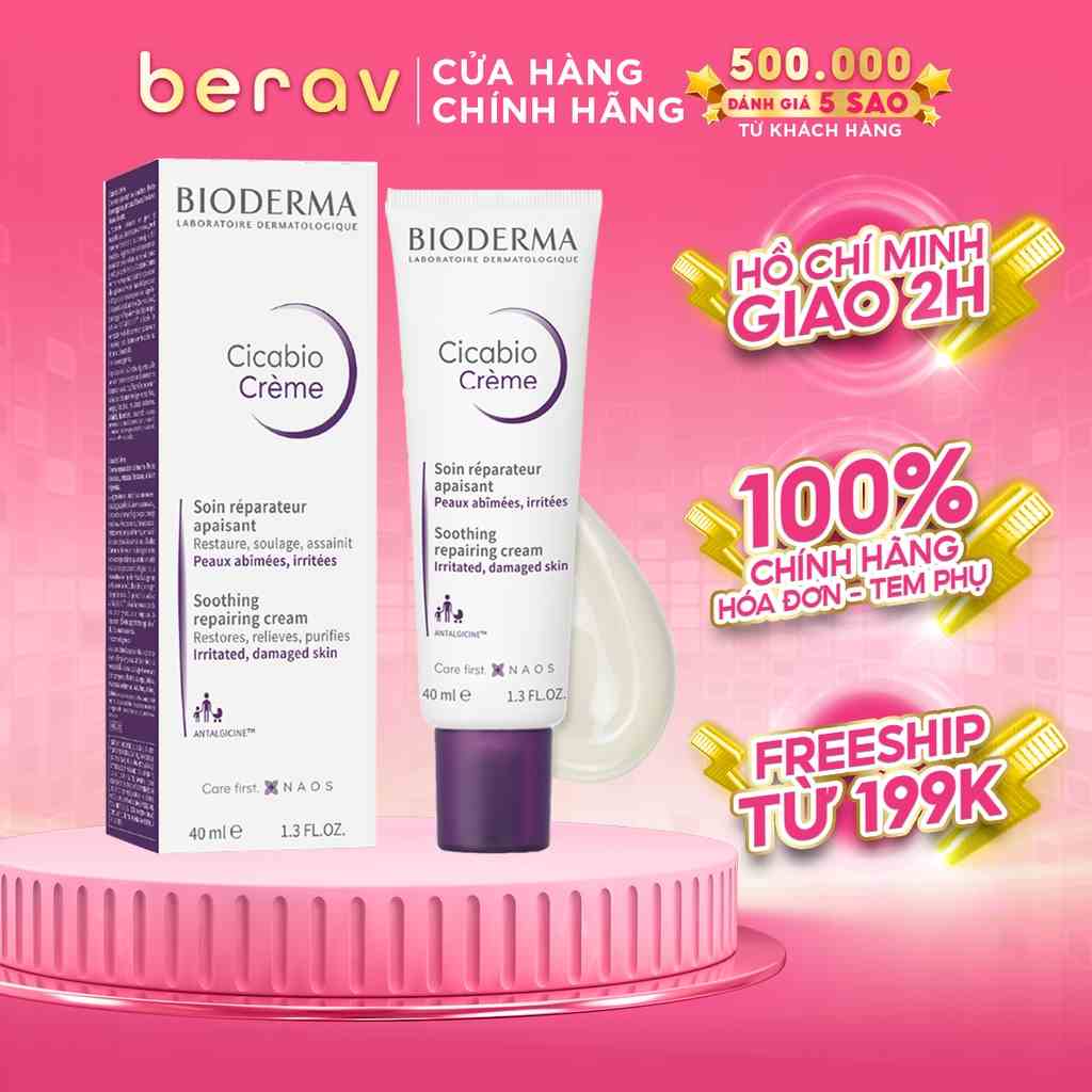 Kem dưỡng phục hồi da tổn thương Bioderma Cicabio Crème 40ml