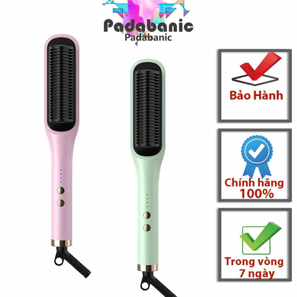 Padabanic9687 Lược Điện Chải Thẳng Tóc Chuyên Nghiệp Và Tiện Lợi Máy Uốn Duỗi Tóc Ép Tóc